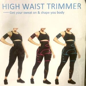 Reshe Plus Size Full Body Waist, Arm & Thigh Trainer All Black
